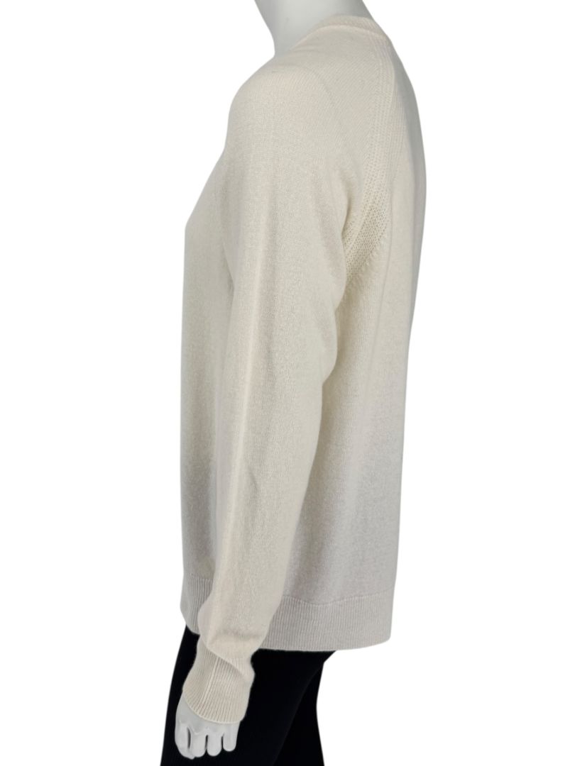 Eleventy Ivory Wool & Cashmere Crewneck Sweater – Size M