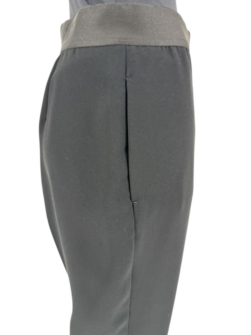 Max Mara Black Tailored Pants with Contrast Waistband – Size 14 (US)