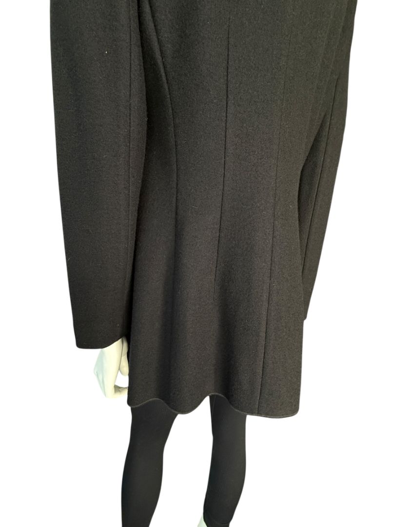NWT Agnona Black 100% Cashmere Open-Front Coat – Size IT 46 / US 10