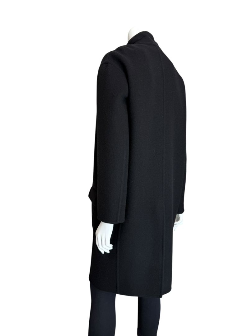 Céline 100% Cashmere Long Black Coat – Size FR 36