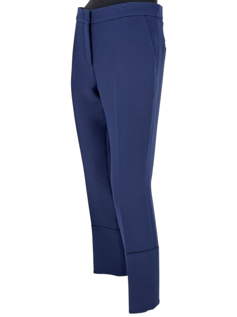 Derek Lam Navy Wool-Silk Cropped Pants – Size IT 44 / US 8