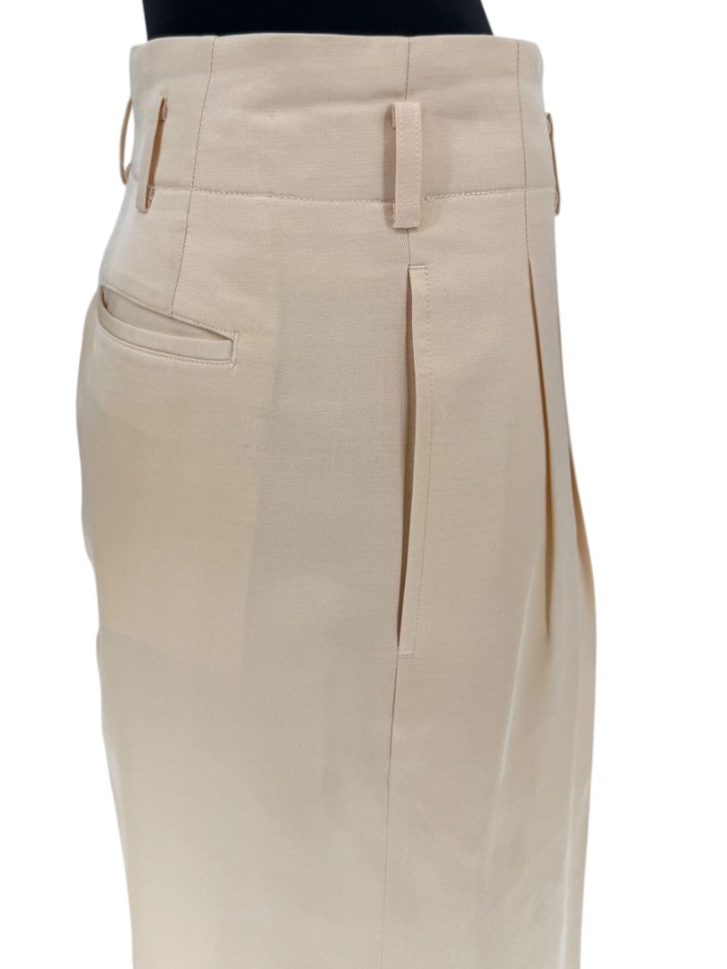 Comme des Garçons Beige Silk-Wool Wide-Leg Trousers – Size L
