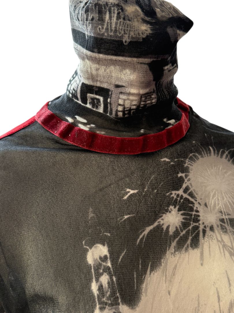 Jean Paul Gaultier “Pigalle” Paris Mesh Top – Size L