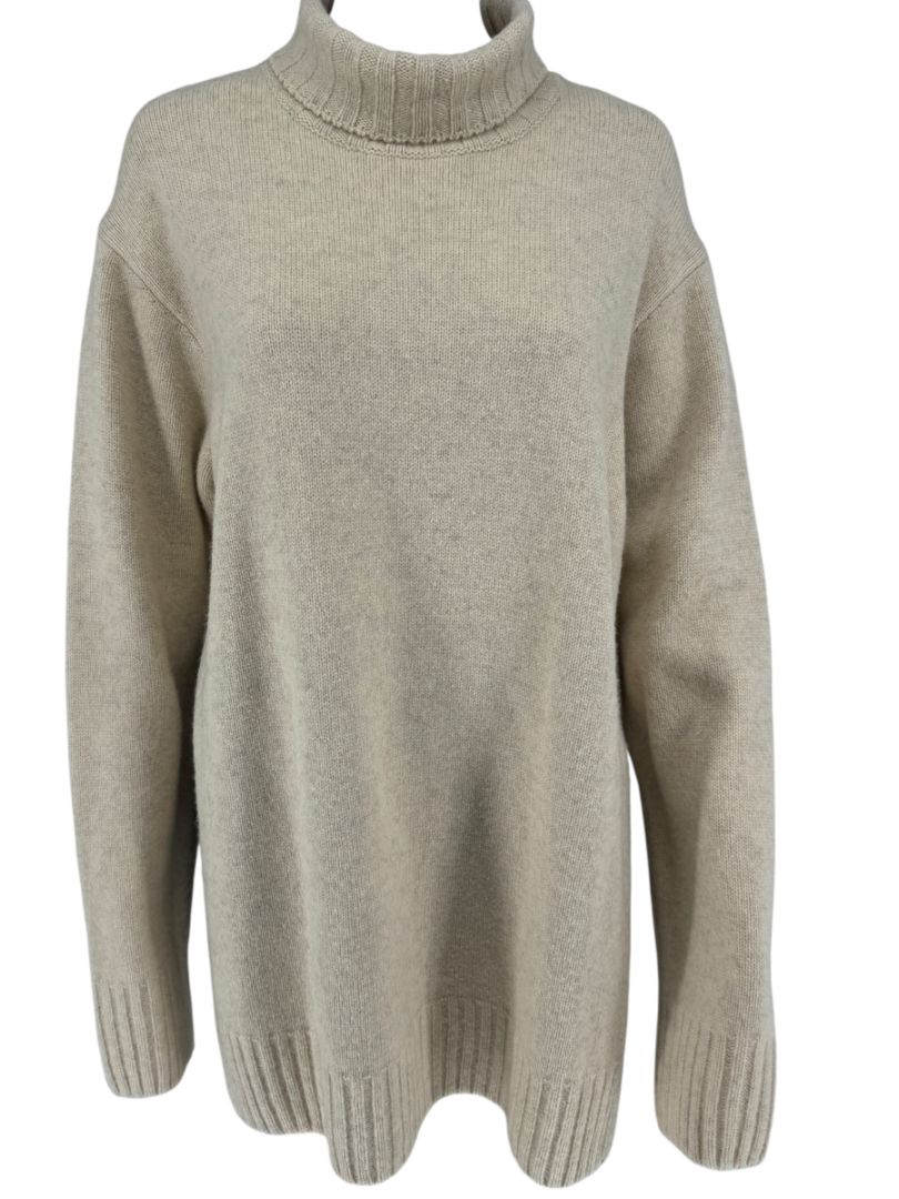 Celine Oversized Merino Wool Funnel Neck Sweater - Large