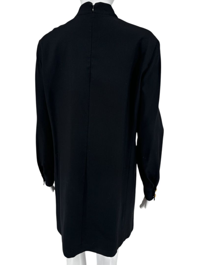 Celine Wool Dress with Gold Buttons - Size 12
