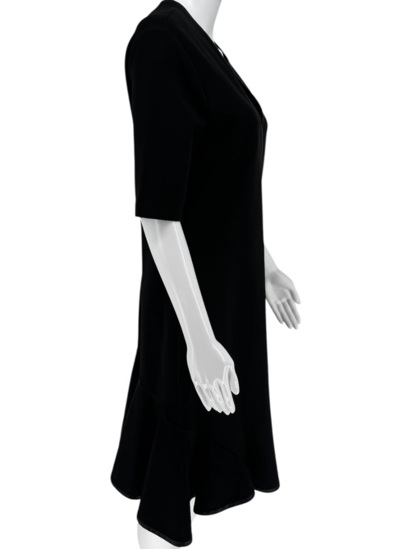 Givenchy Fluted Hem Satin-Trim Dress - Size 44