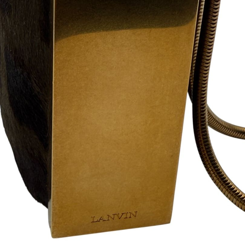 LANVIN Calf Hair Leopard Clutch – Excellent Pre-Owned Condition