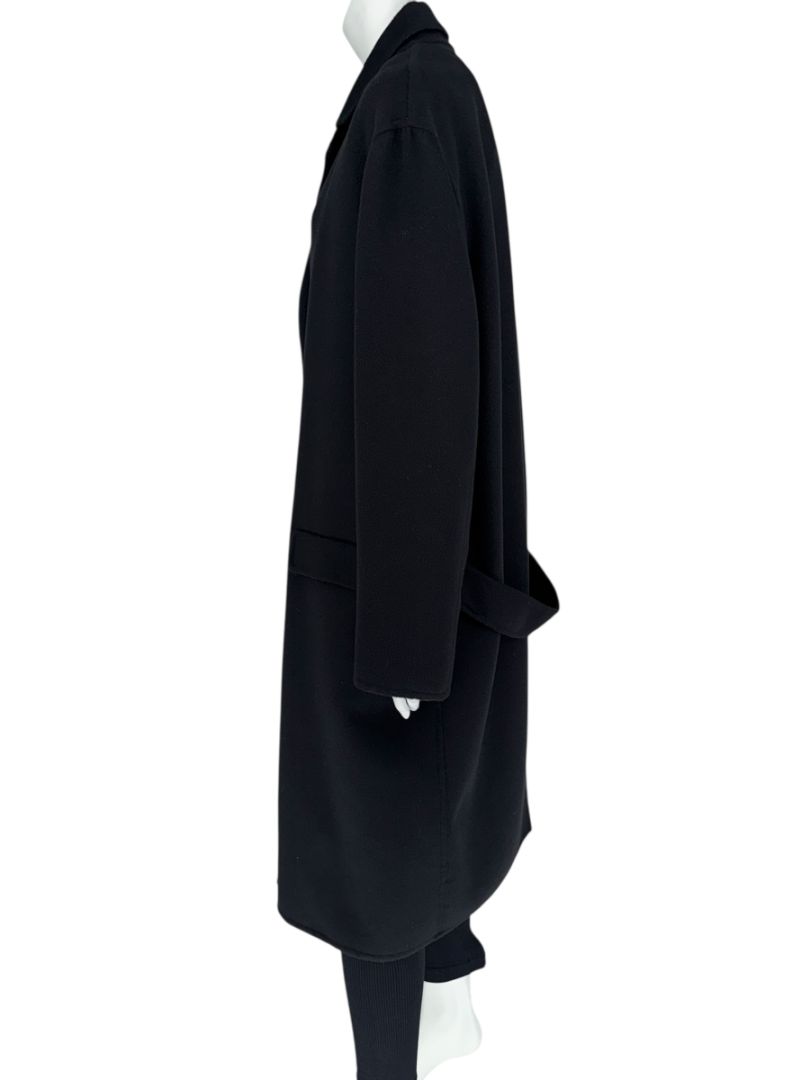 PRADA Black Cashgora Oversized Coat – Size IT 46