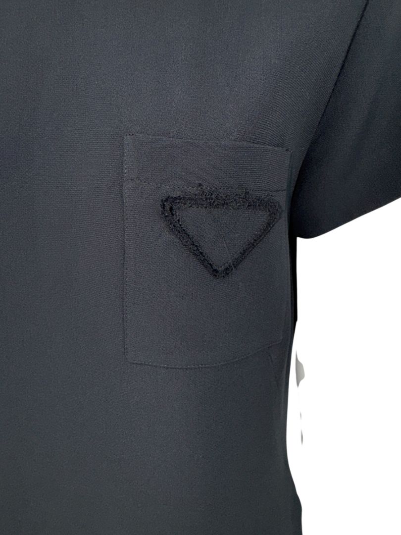 Prada Embellished Drop-Waist Mini Dress in Black – Size IT 44 (US 8)