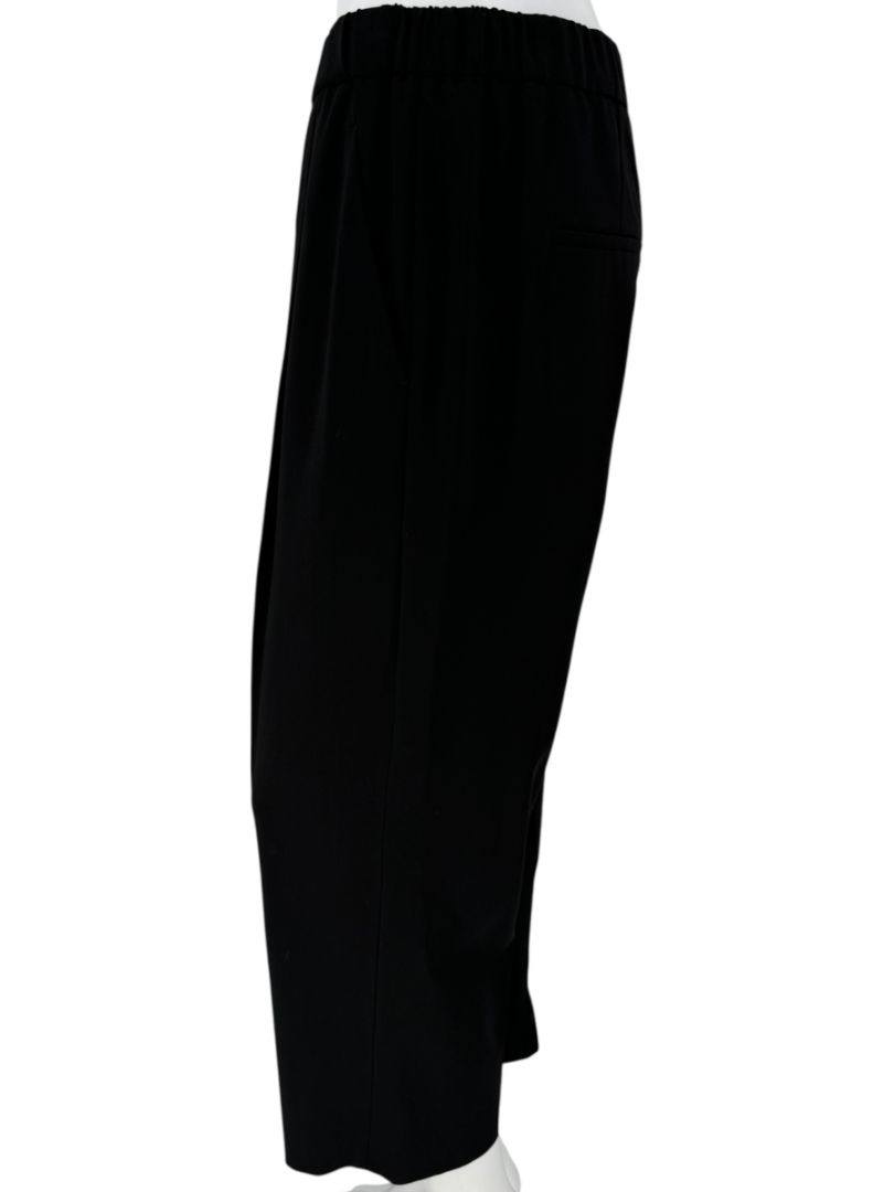 Brunello Cucinelli Black Tapered Pull-On Trousers with Side Pockets – Size US 8