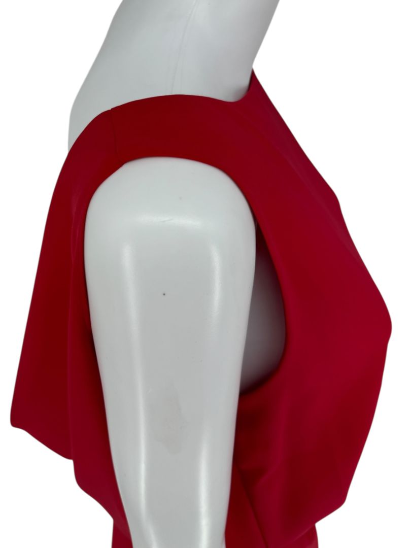 Moschino Cheap and Chic Red Drape-Back Mini Dress – Size 8 (IT 42)