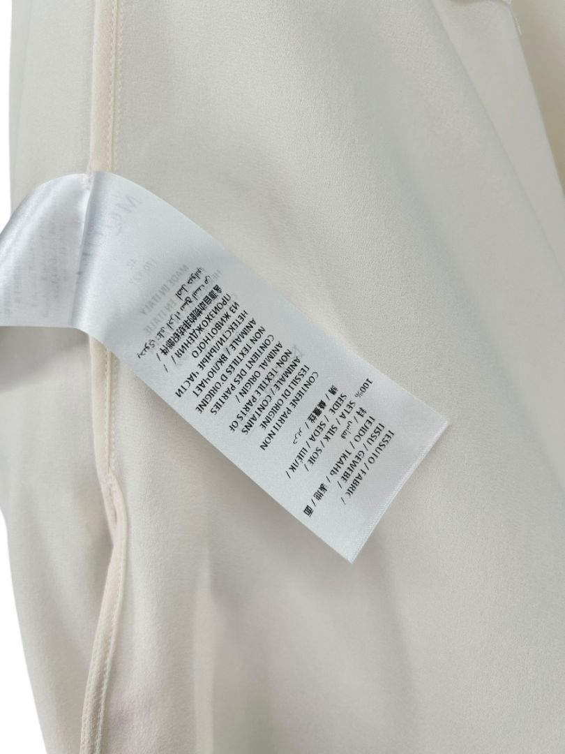 Alexander McQueen Ivory Silk Ruffle Blouse – Size IT 42