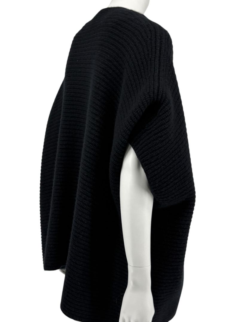 Michael Kors Black Cashmere Cape Cardigan - Size L