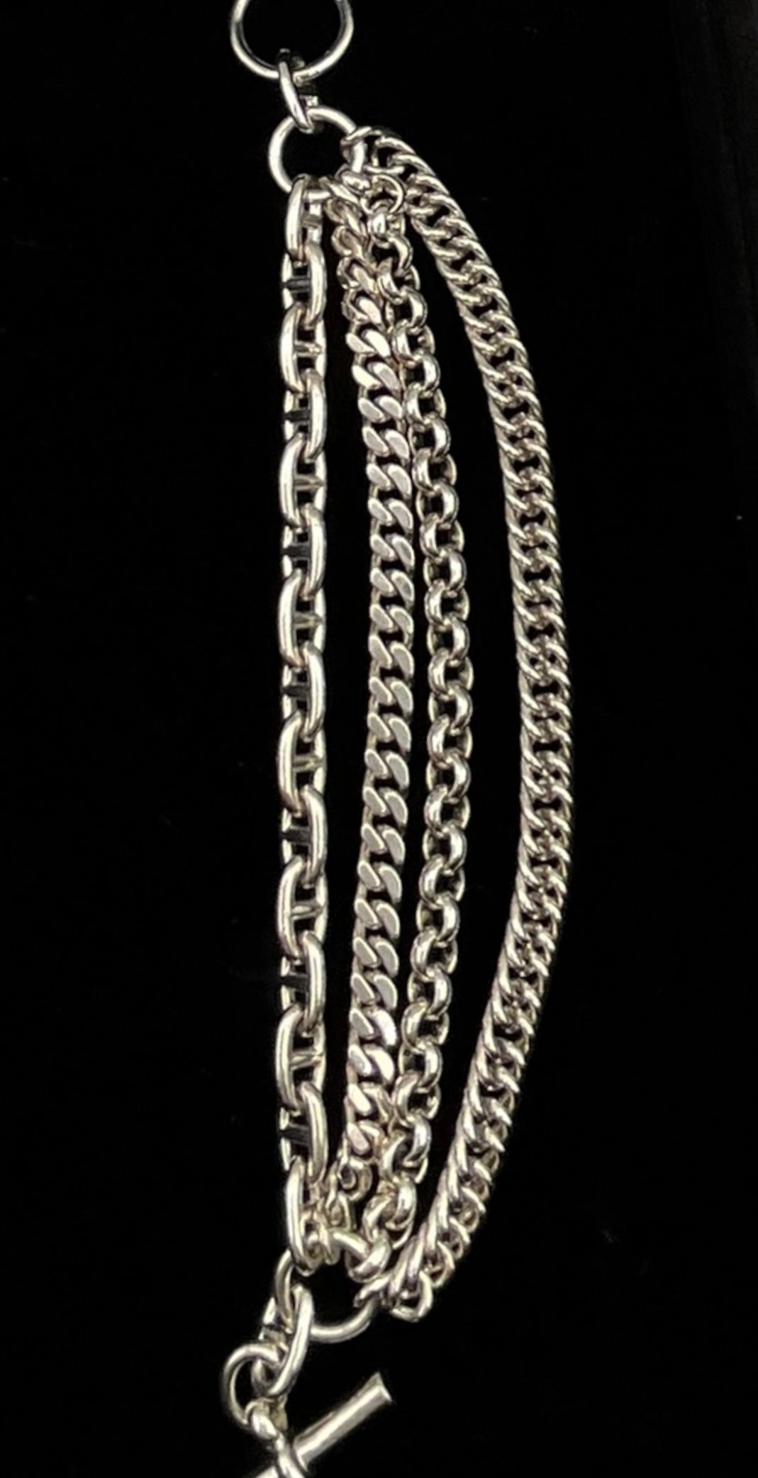 Hermès "Etcetera" Multi-Strand Sterling Silver Bracelet – 20cm