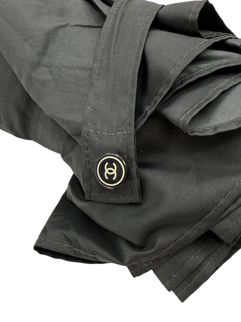 Chanel Vintage Black Umbrella with Nail Polish Bottle Handle – One Size