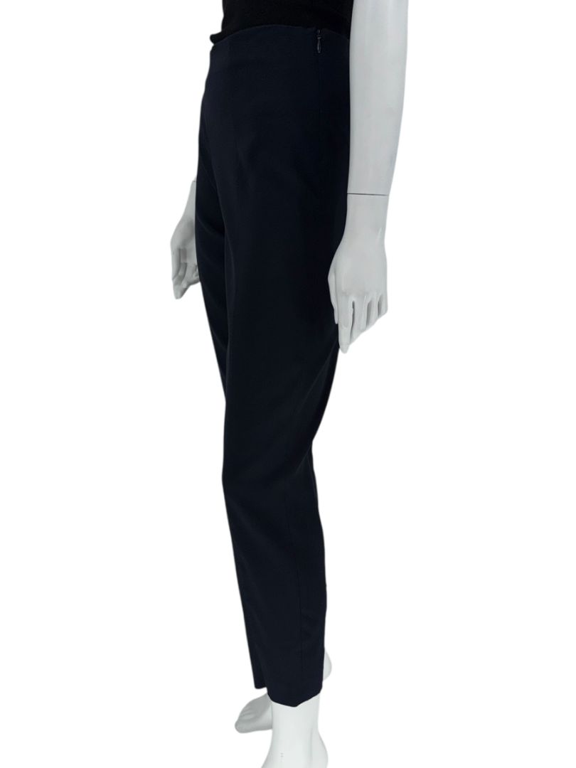 The Row Navy Wool-Silk Blend Cropped Trousers – Size 10