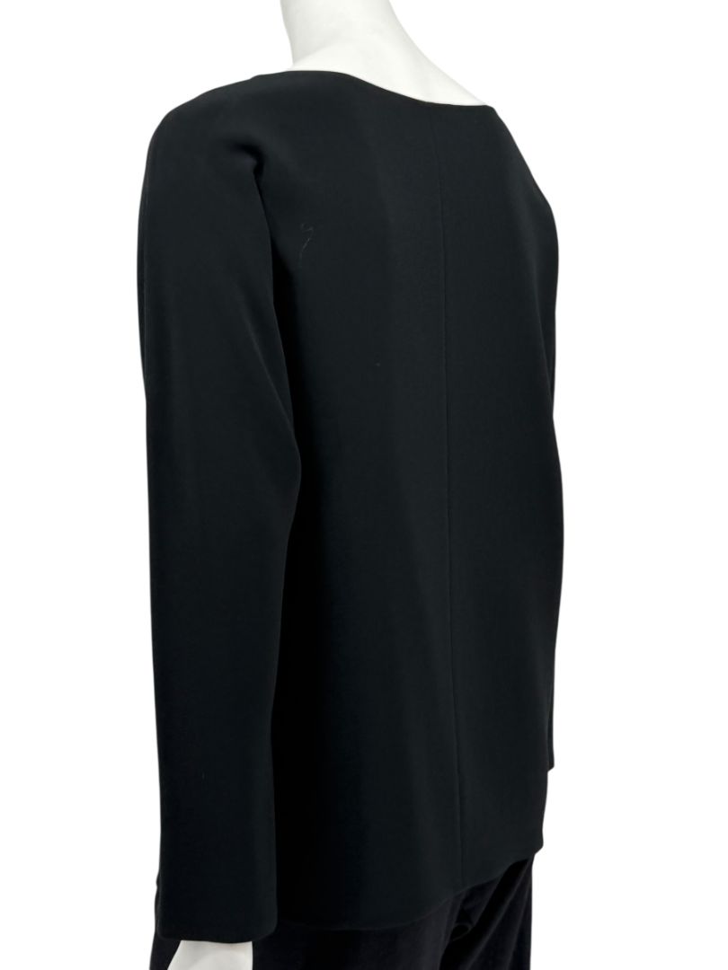 The Row Black Long Sleeve Boat Neck Pullover – Size XS