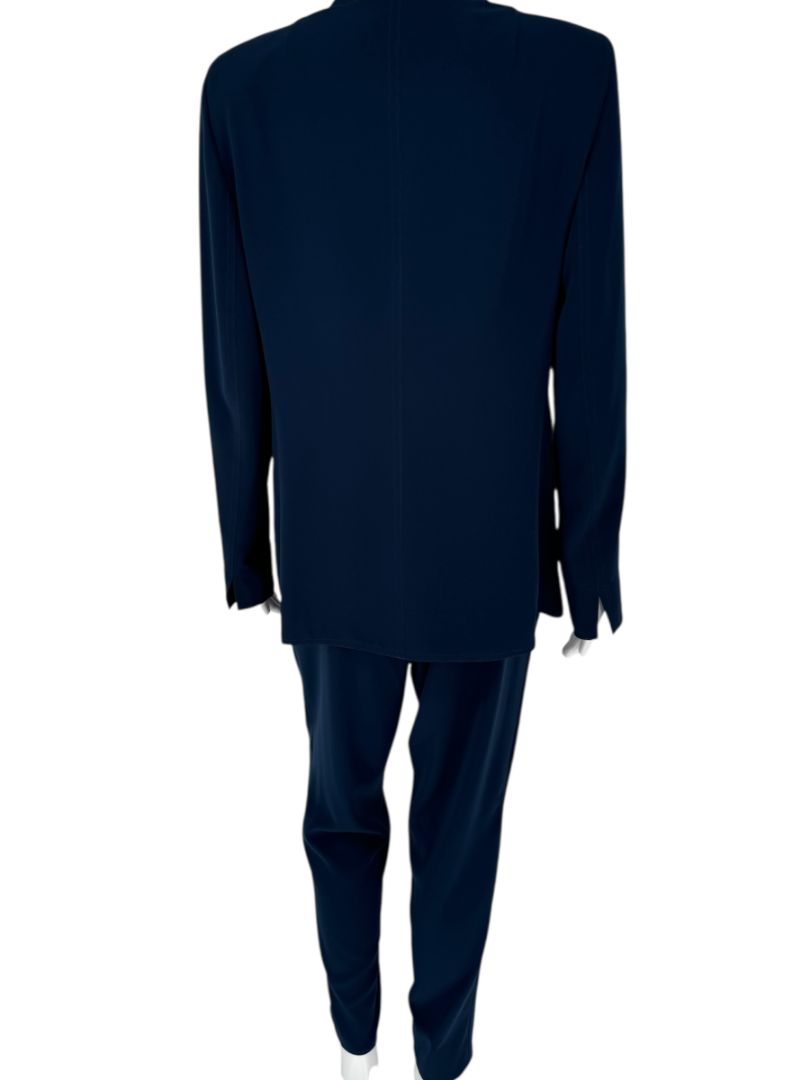 Pamella Roland Navy Embellished Pant Suit – Large