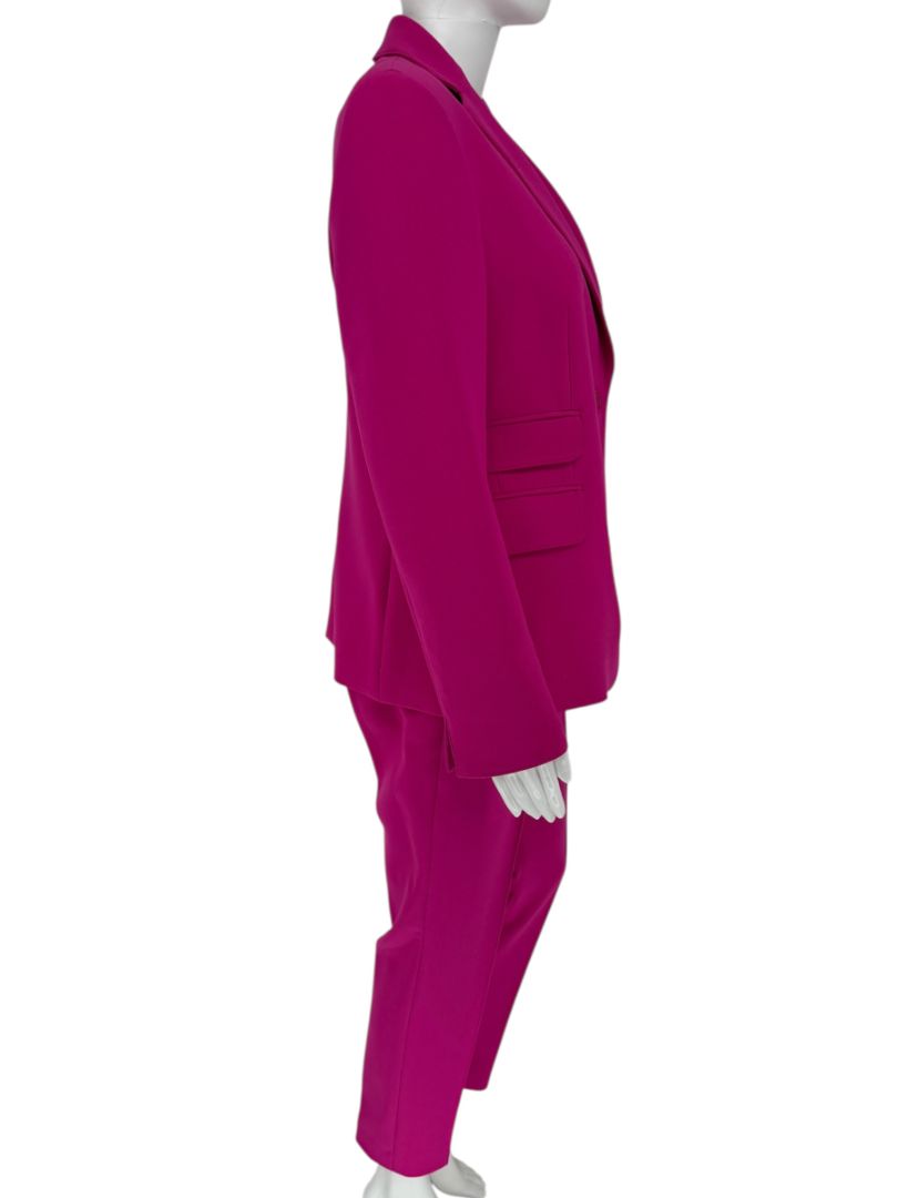 Akris Punto Fuchsia Blazer & Tapered Pant Suit Set – Size 12