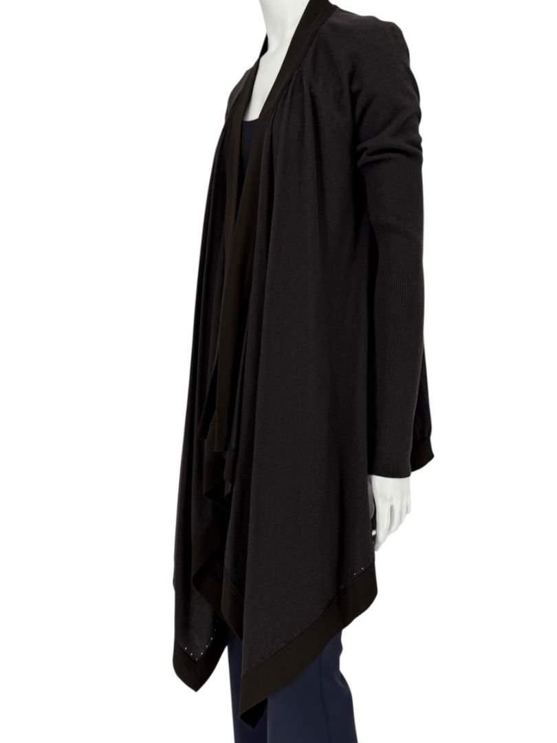 Givenchy Soft Black/Charcoal Drape Cardigan – Size S