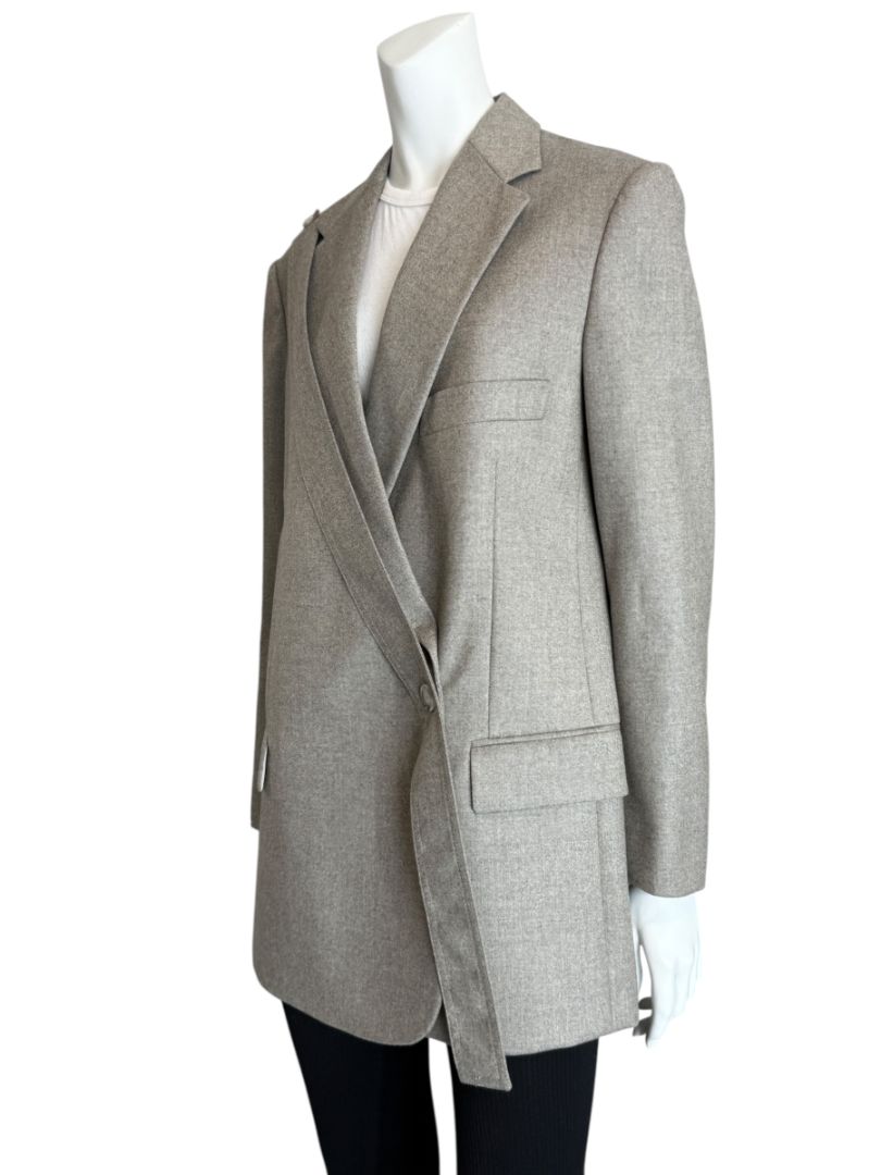 Stella McCartney Grey Wool Structured Blazer – Size IT 40