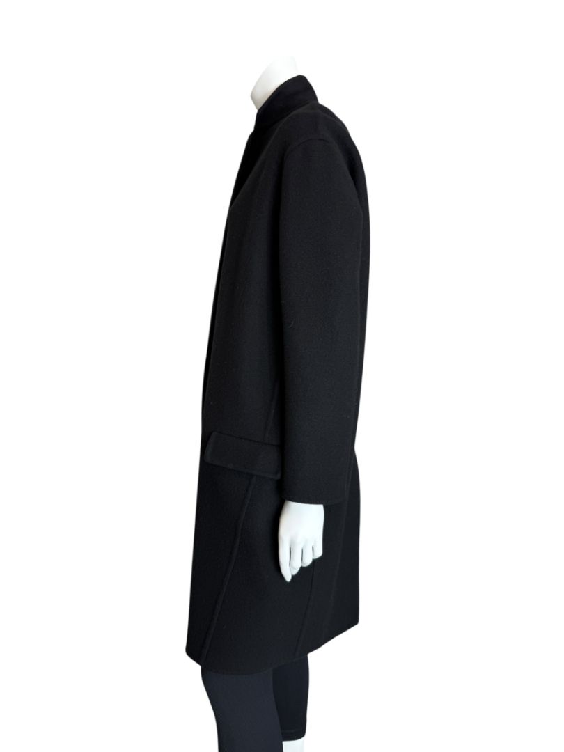 Céline 100% Cashmere Long Black Coat – Size FR 36