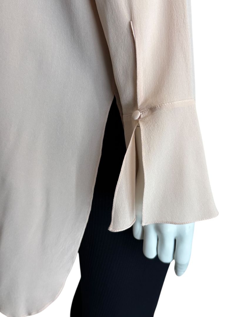 Chloé Soft Pink Silk High Neck Blouse – FR 40 (US 8)