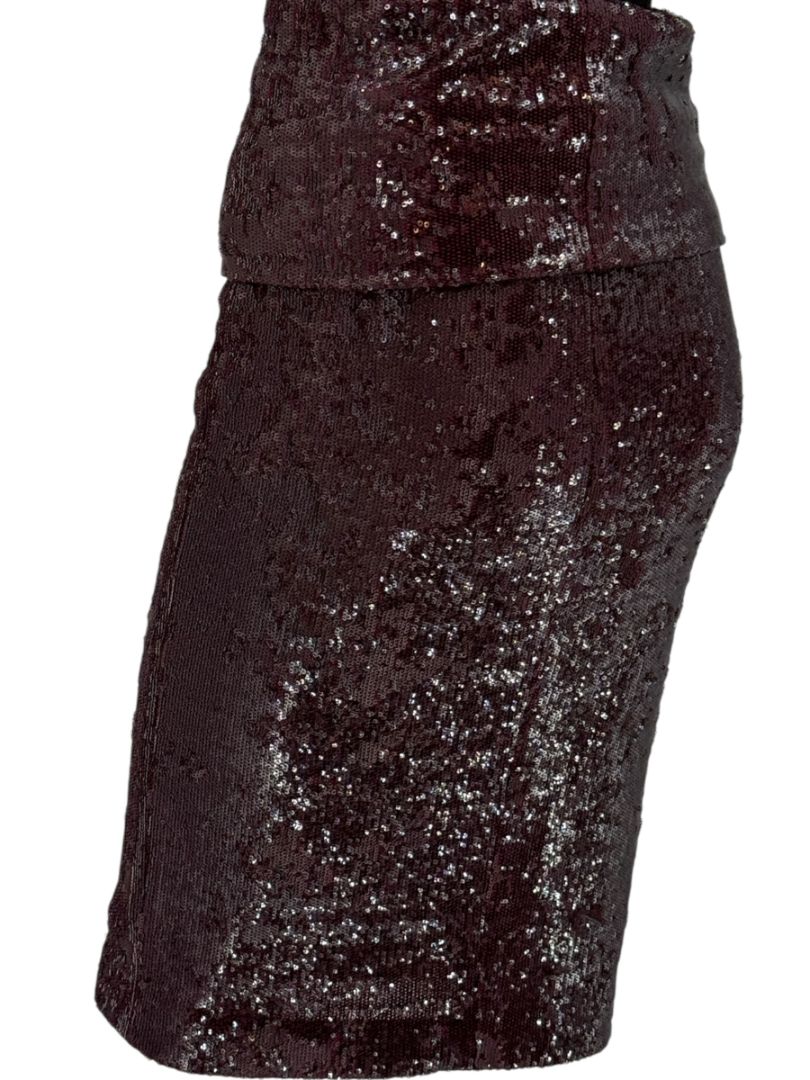 Donna Karan Modern Icons Claret Sequin Pencil Skirt – Size M
