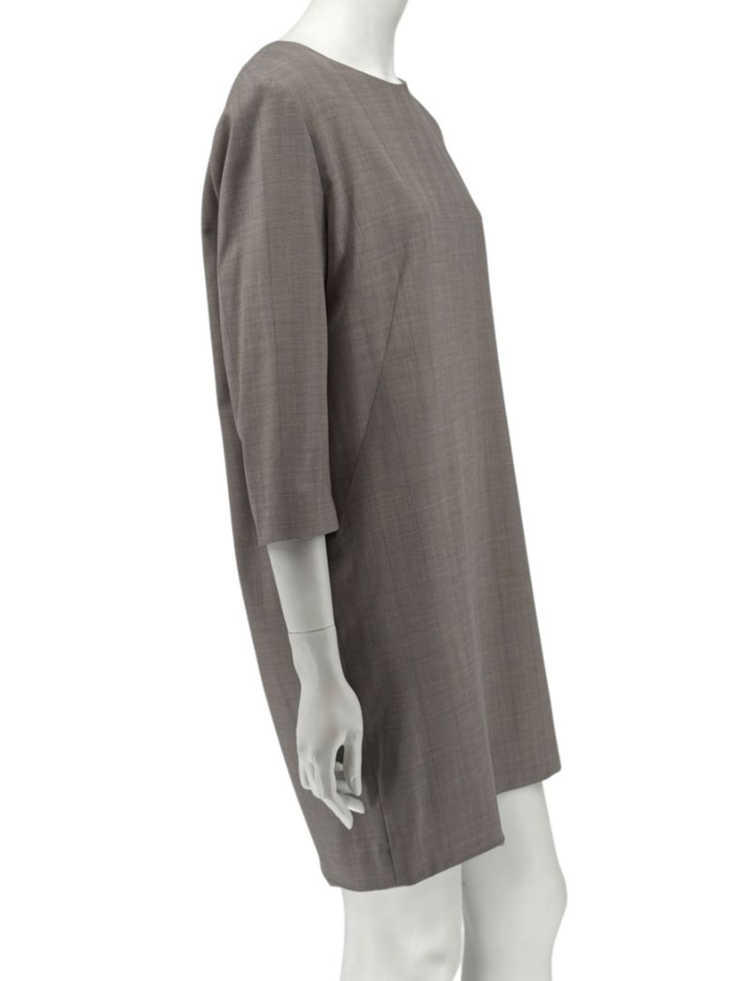 The Row Taupe Wool-Blend Shift Dress – Size M