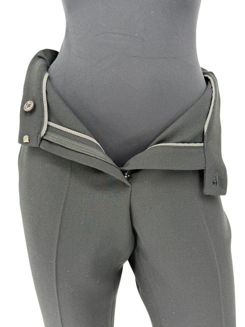 Brunello Cucinelli Black Wool-Blend Split-Hem Tailored Trousers - Size US 8 / IT 44