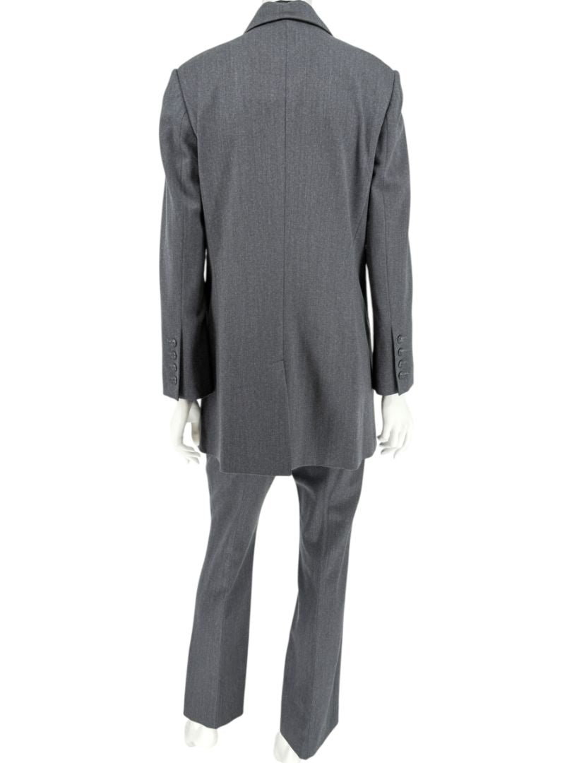 Pamella Roland Charcoal Grey Tailored Pantsuit – Large
