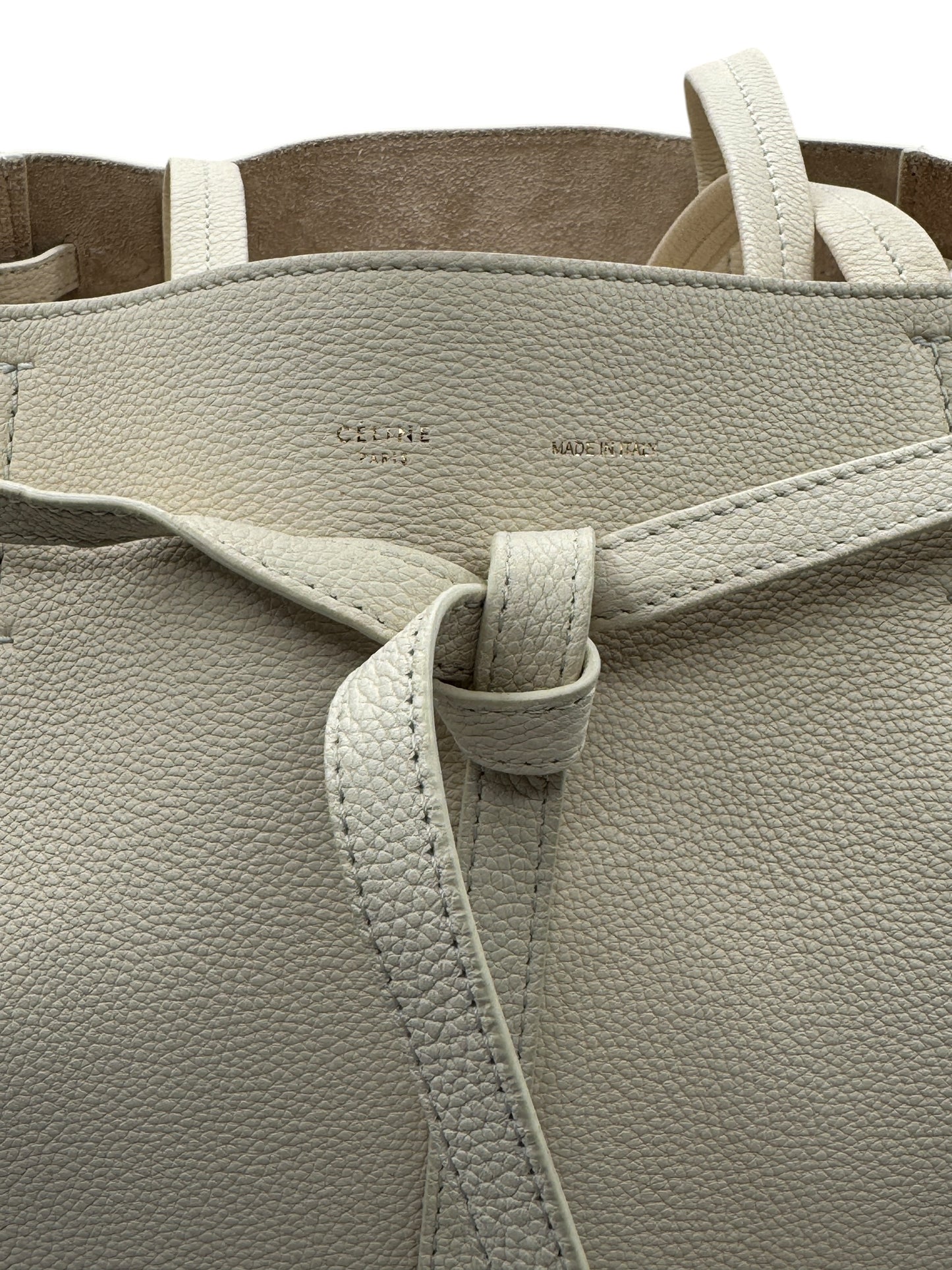 Celine Chalk Soft-Grained Calfskin Cabas Phantom Tote