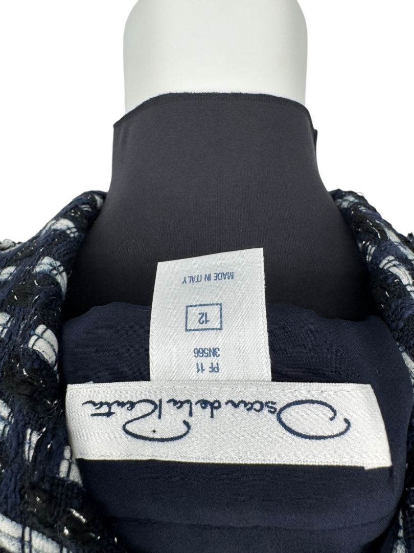 Oscar de la Renta Tweed Pattern Jacket - Size 12