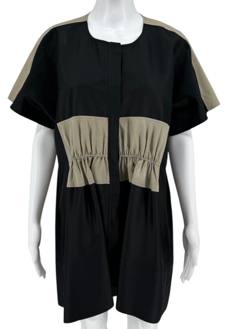 Balenciaga Paris Two-Tone Cinched Waist Shift Dress – Size 10