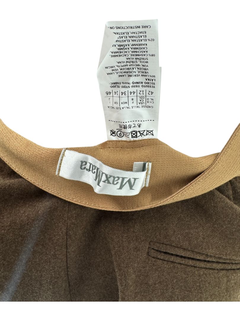 Max Mara Wool-Cashmere Tapered Pants - US 12