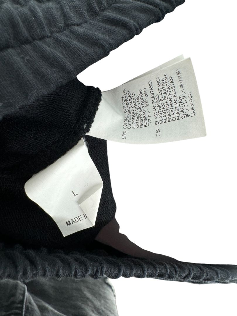 Brunello Cucinelli Black Cotton Joggers with Metallic Trim - Large