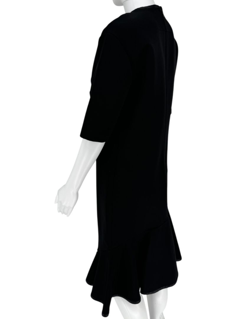 Givenchy Fluted Hem Satin-Trim Dress - Size 44