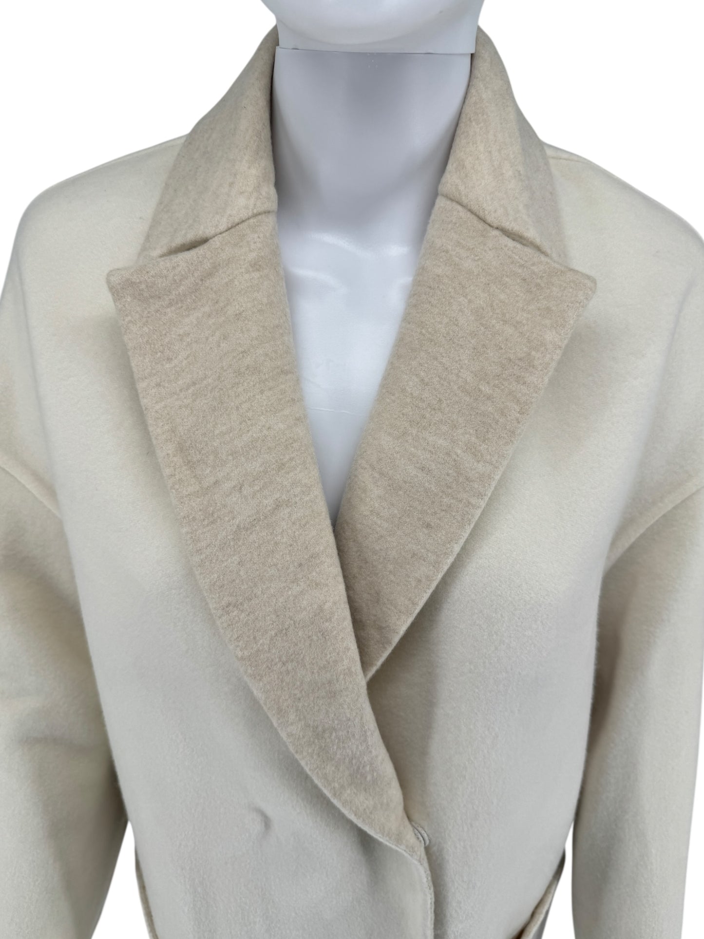 Brunello Cucinelli Reversible Cashmere Coat with Monili Detail - Size 4