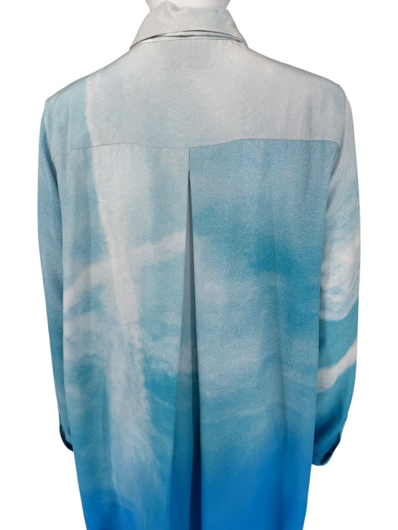 A-K-R-I-S- Cloud Print Silk Tunic Dress – Size 10
