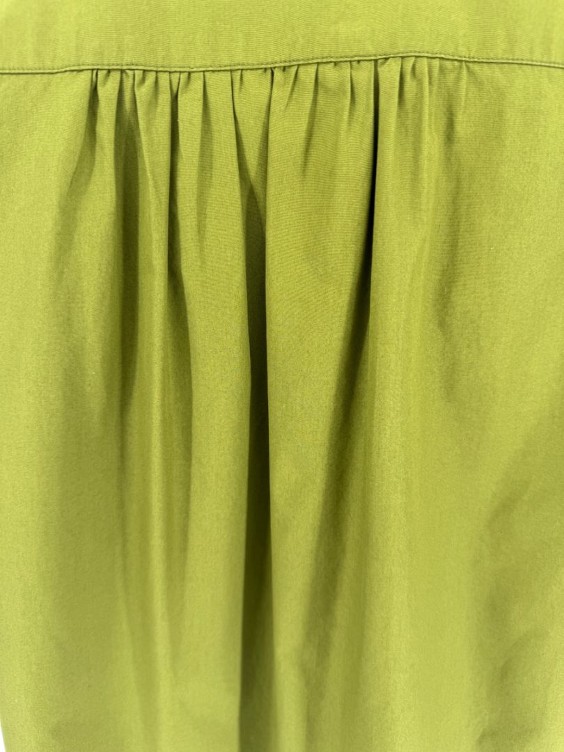 Max Mara Olive Green Cotton Poplin Tunic Shirt – Size IT 42 (US 6)