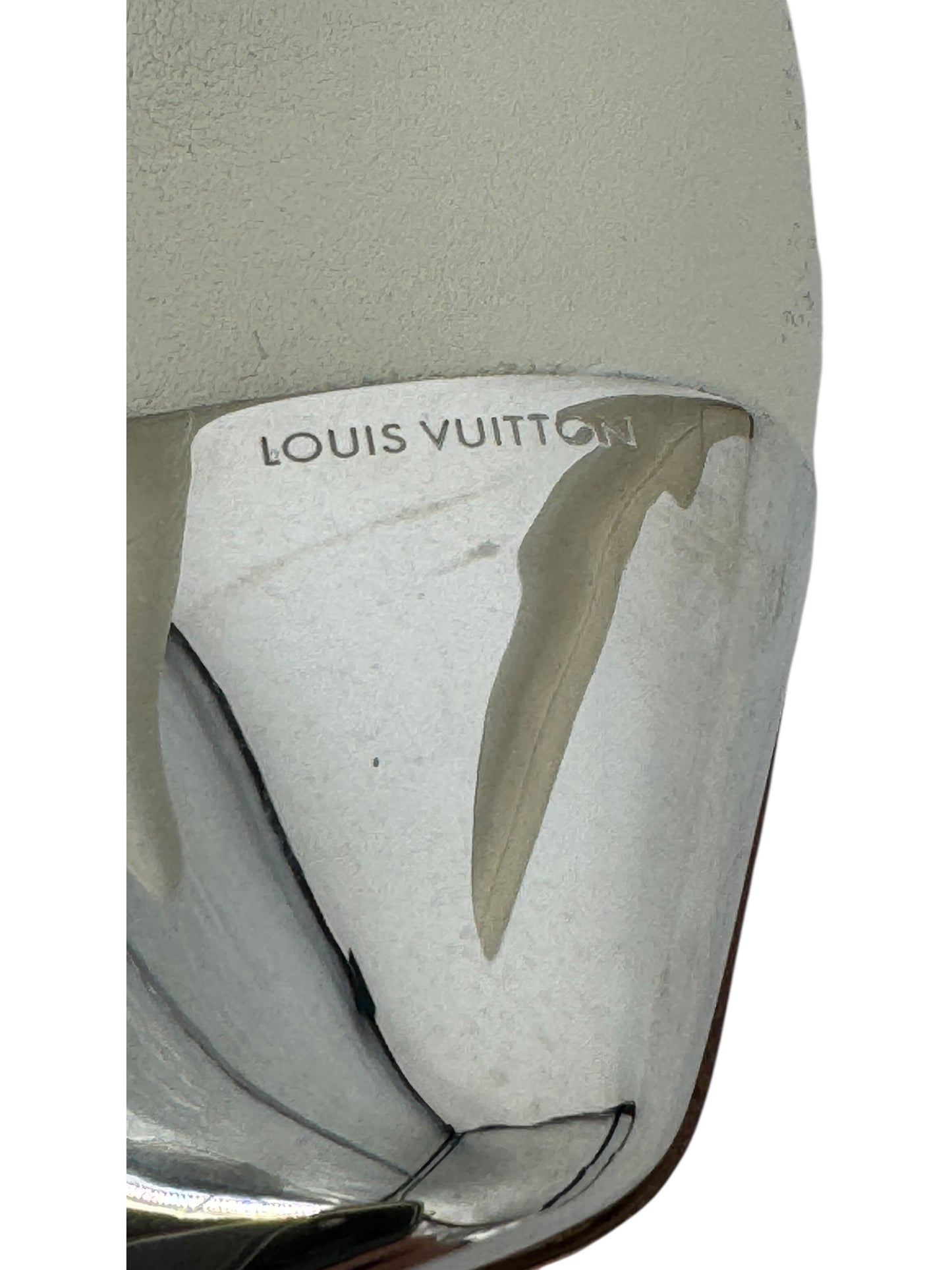 Louis Vuitton Ivory Leather Square-Toe Boots with Silver Cap – Size 39.5