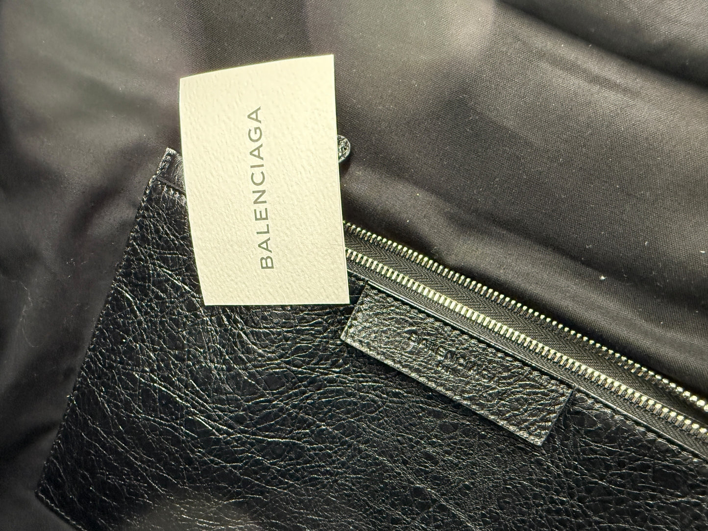 Balenciaga Black Arena Leather Bazar Shopper Tote Bag - XL