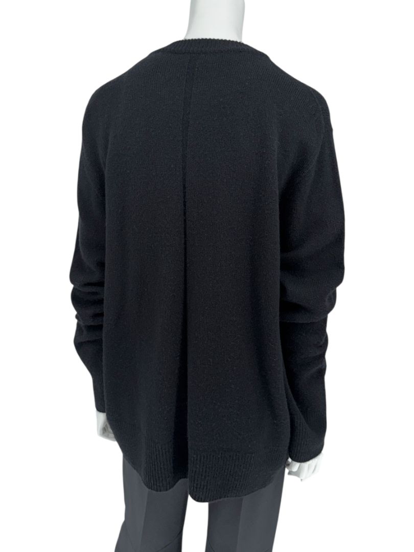 The Row Black Wool-Cashmere Crewneck Sweater – Size M