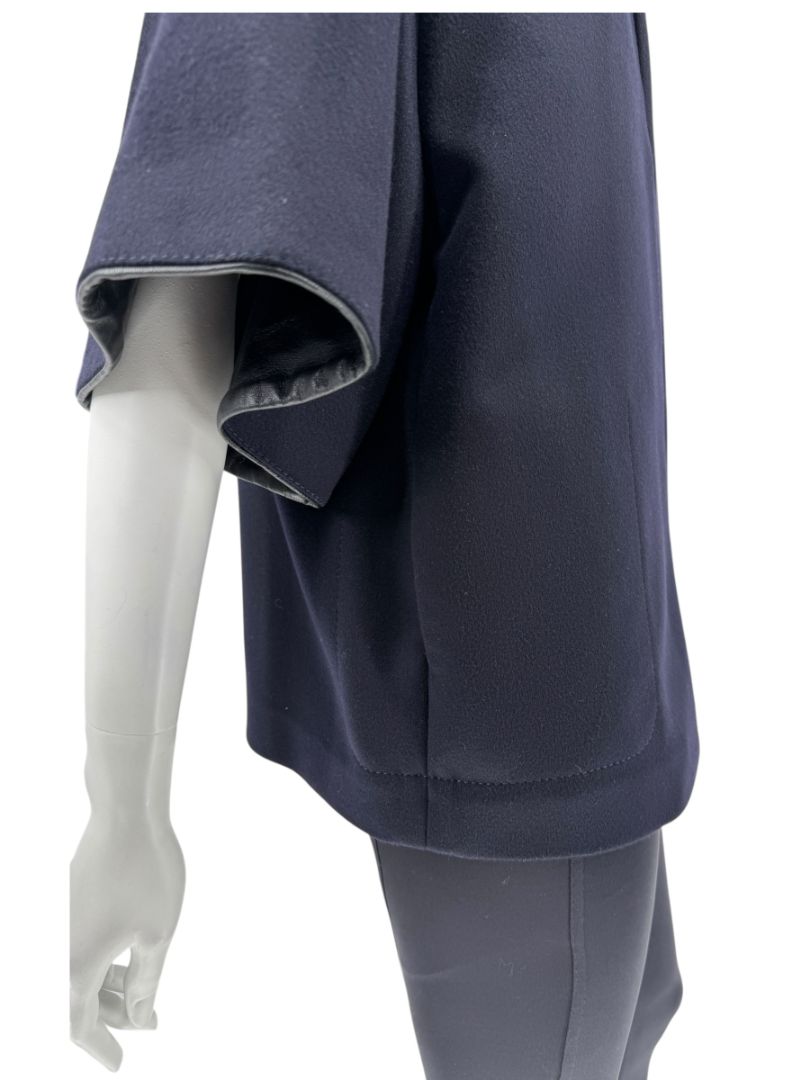 Valentino Navy Wool-Cashmere Kimono Sleeve Jacket – Size IT 40