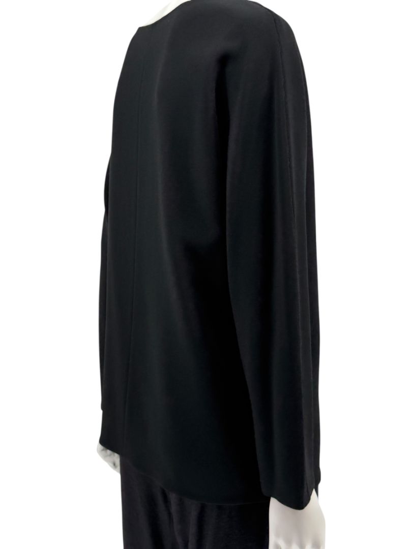 The Row Black Long Sleeve Boat Neck Pullover – Size XS