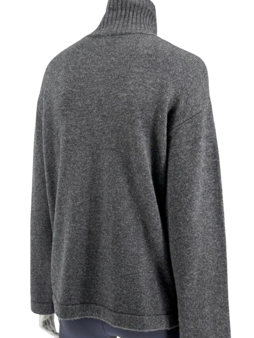 ‘S MaxMara Charcoal Wool-Cashmere Turtleneck Sweater – Size S