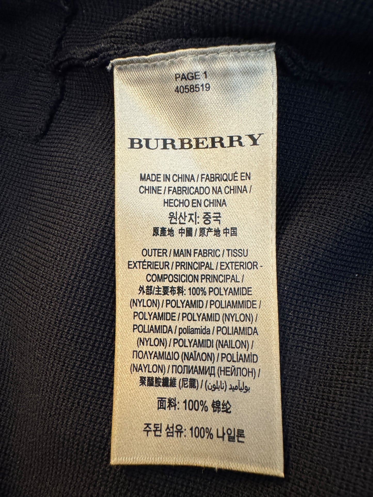 Burberry Black Knit V-Neck Dress – Size XL