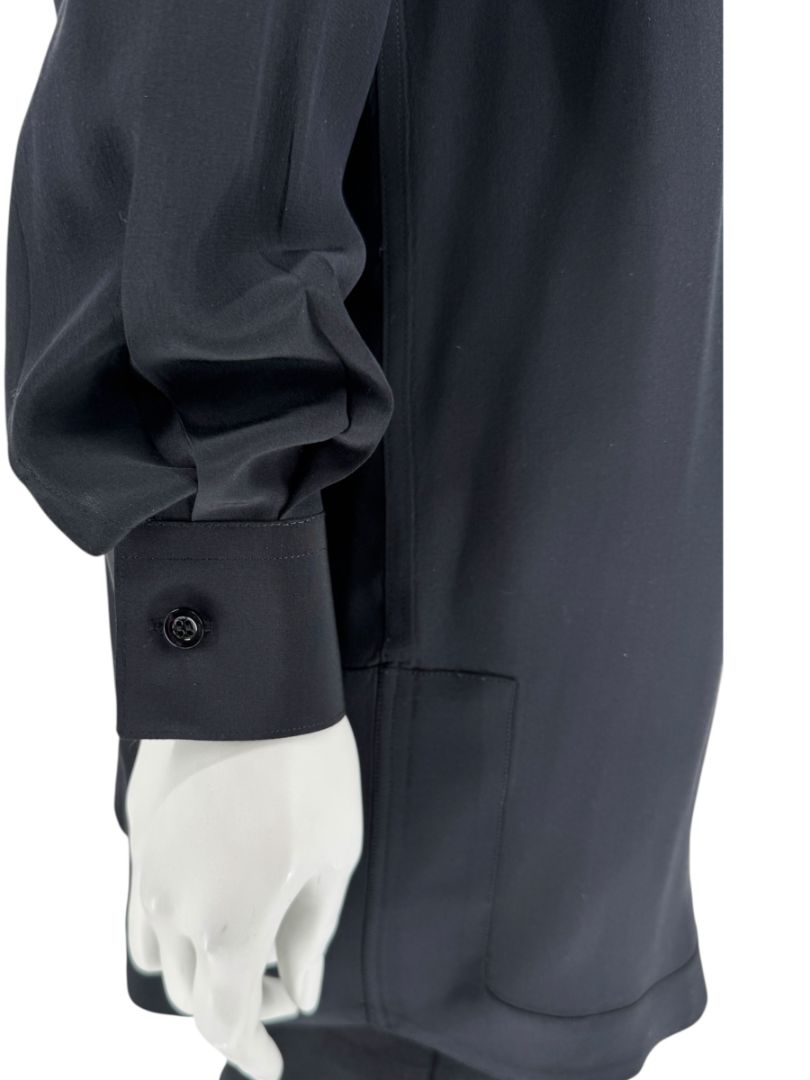 Givenchy Black Silk Tunic Shirt Dress – Size FR 42 (Fits Like M/L)