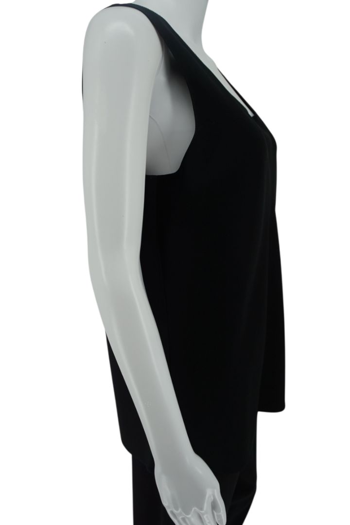 Peter Cohen Black Sleeveless Tunic & Tapered Pants Set – Top Size M, Pants Size L