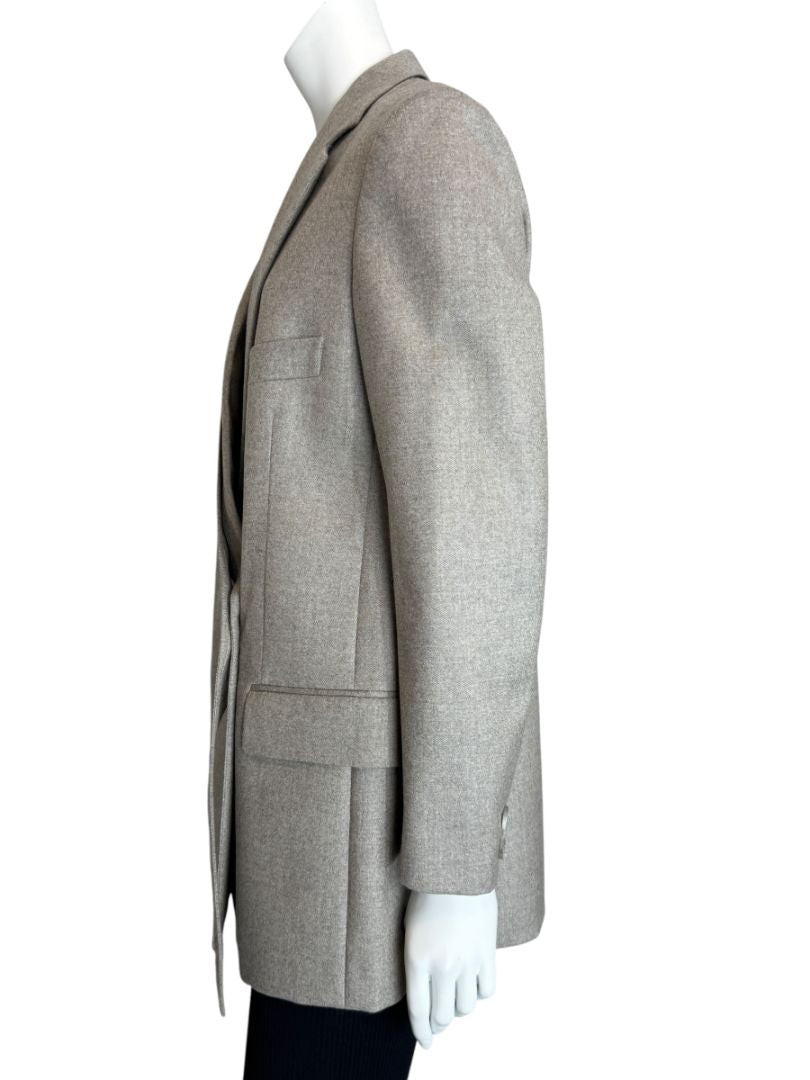 Stella McCartney Grey Wool Structured Blazer – Size IT 40